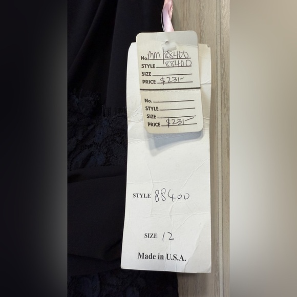 Mackenzie Michaels Black Formal Dress Size 12 NWT - Picture 4 of 5